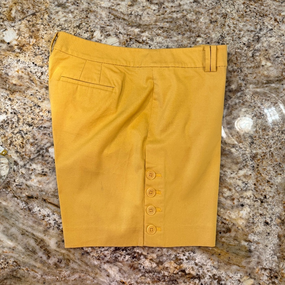 LOWER PRICE-TALBOTS  6” shorts- Light Mustard Yellow - Size 12 PETITE.